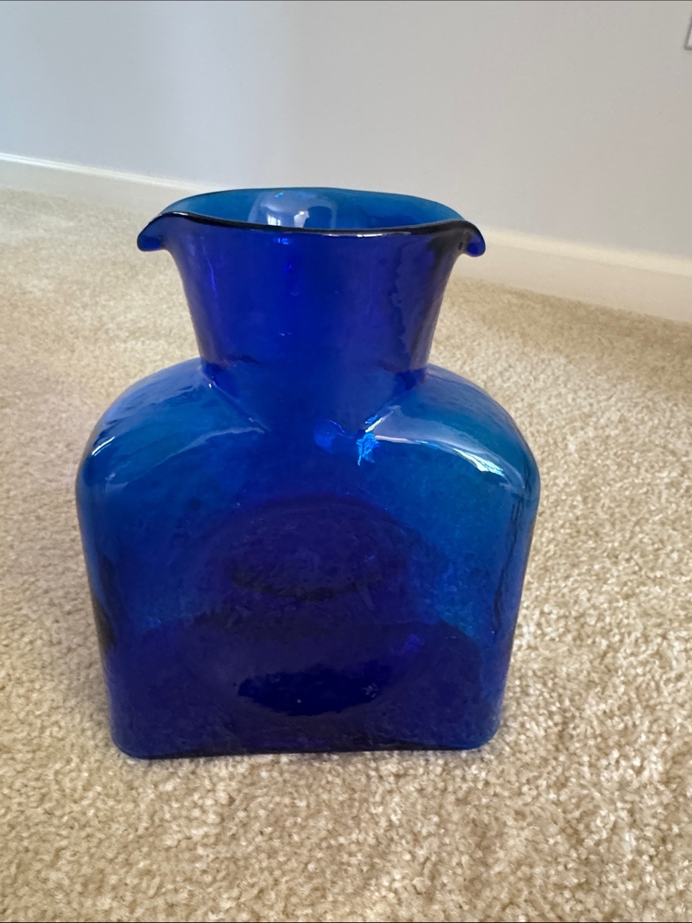 Cobalt Blue Glass Decorative Vase - Home Accents